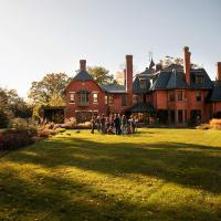 Students gather in the yard behind A.D. White House