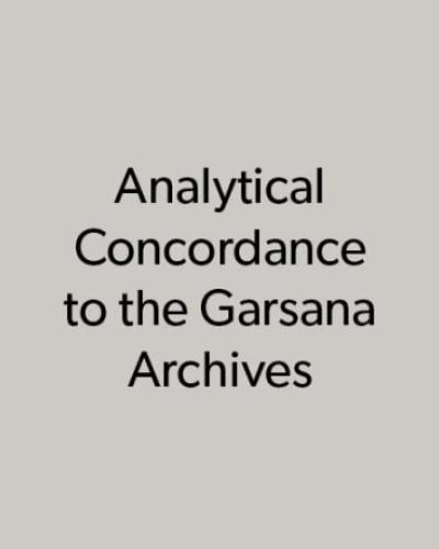 Book Cover for "Analytical Concordance to the Garsana Archives"