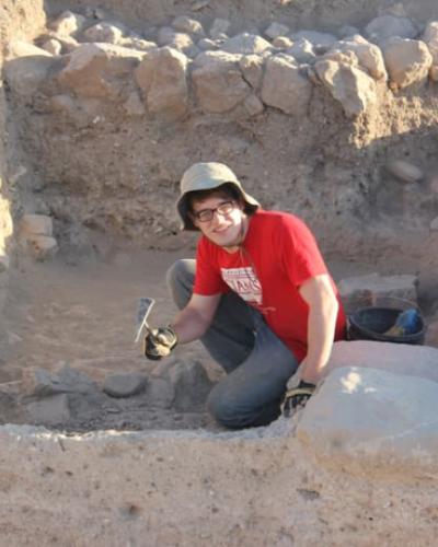 Jay Weimar at a dig site