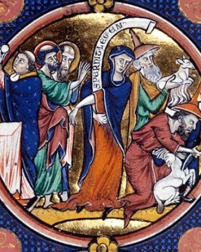 Medieval illuminated page